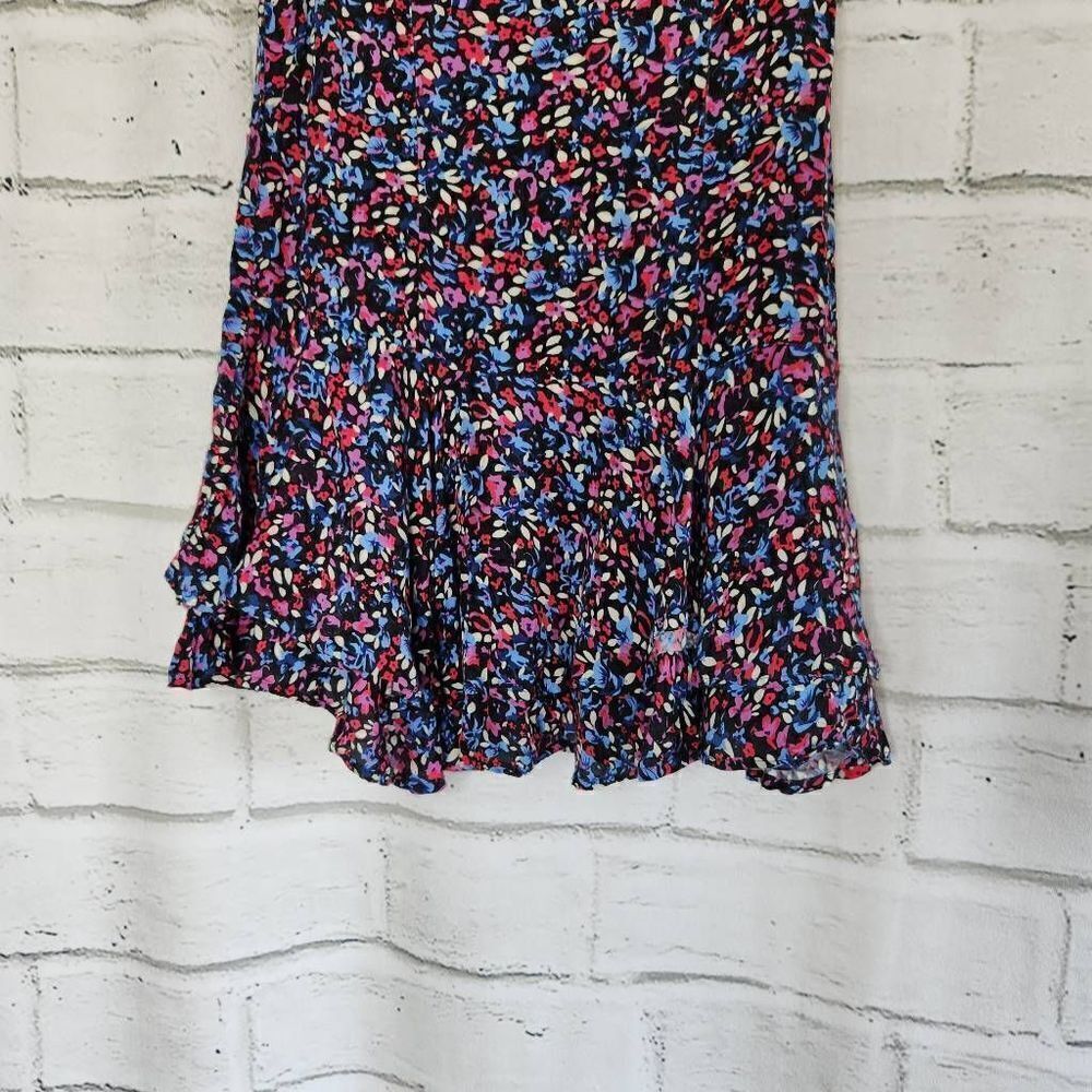 Free People Tiered Ruffle Tank Dress Floral Womens Size 2 Colorful Boho Y2K - Picture 4 of 12